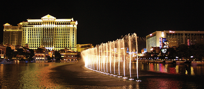 An image of Las Vegas at night